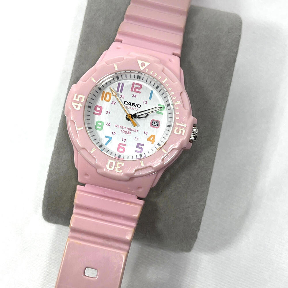 Casio Women's 100m Analog Pink Resin Watch LRW-200H - NEW Battery - Picture 3 of 7